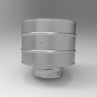 Зонт с дефлектором, ф 130, AISI 439/0,5мм, h=210мм