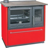 Плита PLAMEN 850 GLAS красная, труба слева