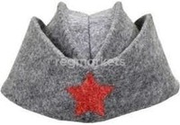 Шапка модельная для бани "Пилотка" серая ТМ "Бацькина баня"/25