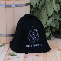 Шапка для бани Рушер "Be strong", ПЭ