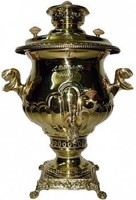 Самовар С2001/3 жаровой с трубой оцинкованной цвет латунь 5 л