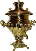Самовар С.2003/3 жаровой с трубой оцинкованной цвет латунь 5, 5 л