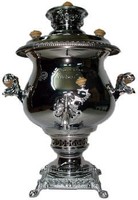 Самовар жаровой С.2005/1 с трубой оцинкованной покрытие никель 6 л