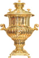 Самовар С.2002/3 жаровой с трубой оцинкованной цвет латунь 5 л