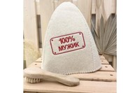 Шапка банная Банные секреты 100% мужик (эконом)