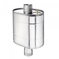Бак на трубе для печи, 50л, ф 150, AISI 304/1,0мм, (штуцер 3/4")