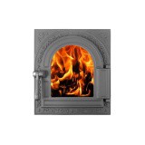 Дверка топочная Очаг-2 крашенная со стеклом ДТГ-11С (Р) 250х290