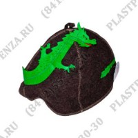 Шапка для бани Китайский дракон цвет серый С/П
