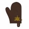 Рукавица для бани коричневая с вышитым логотипом Банные штучки