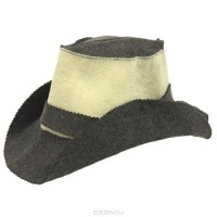 Шапка для бани Банные штучки Ковбойская цвет бело - серый