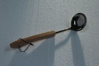 Черпак банный с деревянной ручкой нержавеющая сталь