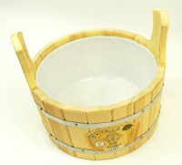 Шайка 9 л с пластиковой вставкой (Кедр)