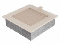 Решетка Kratki 17x17 кремовая с задвижкой 17KX