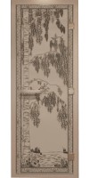 Дверь стеклянная «DoorWood Берёзка» Черный жемчуг матовая, 8 мм, 1900х700, 3 петли - липа