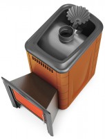 Банная печь «TMF Ангара 2012 Inox витра» терракота