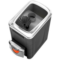 Банная печь «TMF Ангара 2012 Inox» антрацит, КТК, дверца из нерж. стали
