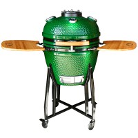 Керамический гриль со стеклянным окошком Start Grill 22 зелёный