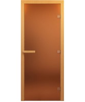 Дверь стеклянная «DoorWood» Бронза Матовая, 8 мм, 1900х700, 3 петли - осина