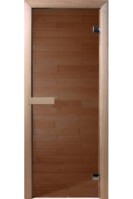 Дверь стеклянная «DoorWood» Бронза, 6 мм, 1900х700, 2 петли - хвоя