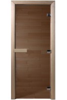 Дверь стеклянная «DoorWood» Бронза, 8 мм, 1900х700, 3 петли - осина