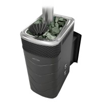Банная печь «ТМF Гейзер XXL 2017 Carbon Витра» антрацит, с теплообменником
