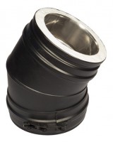 Отвод 45° «Schiedel Permeter 25» d250, черный