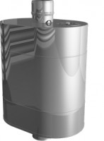 Бак на трубе для печи, 50л, ф 140, AISI 439/0,8мм, (штуцер 3/4")