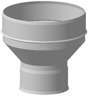 Переходник ф 100х120, AISI 439/1,0мм