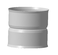 (С/П) Адаптер котла ф 110х110, AISI 439/1,0мм, h=120мм